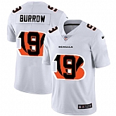 Nike Bengals 9 Joe Burrow White Shadow Logo Limited Jersey Yhua,baseball caps,new era cap wholesale,wholesale hats